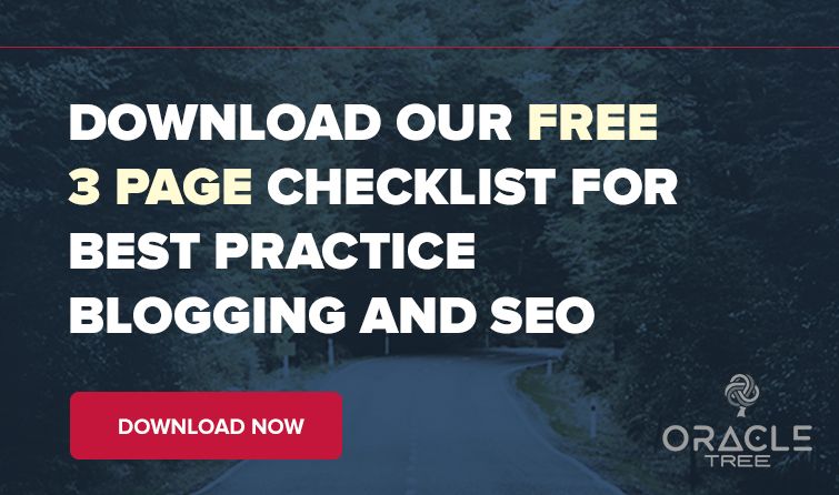 Download our free 3page checklist for best practice blogging and seo